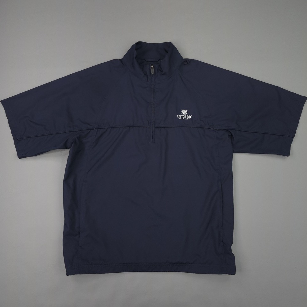 PGA Tour‎ Windbreaker Jacket Mens Large Golf 1/4 Zip Short Sleeve Raptor Bay GC